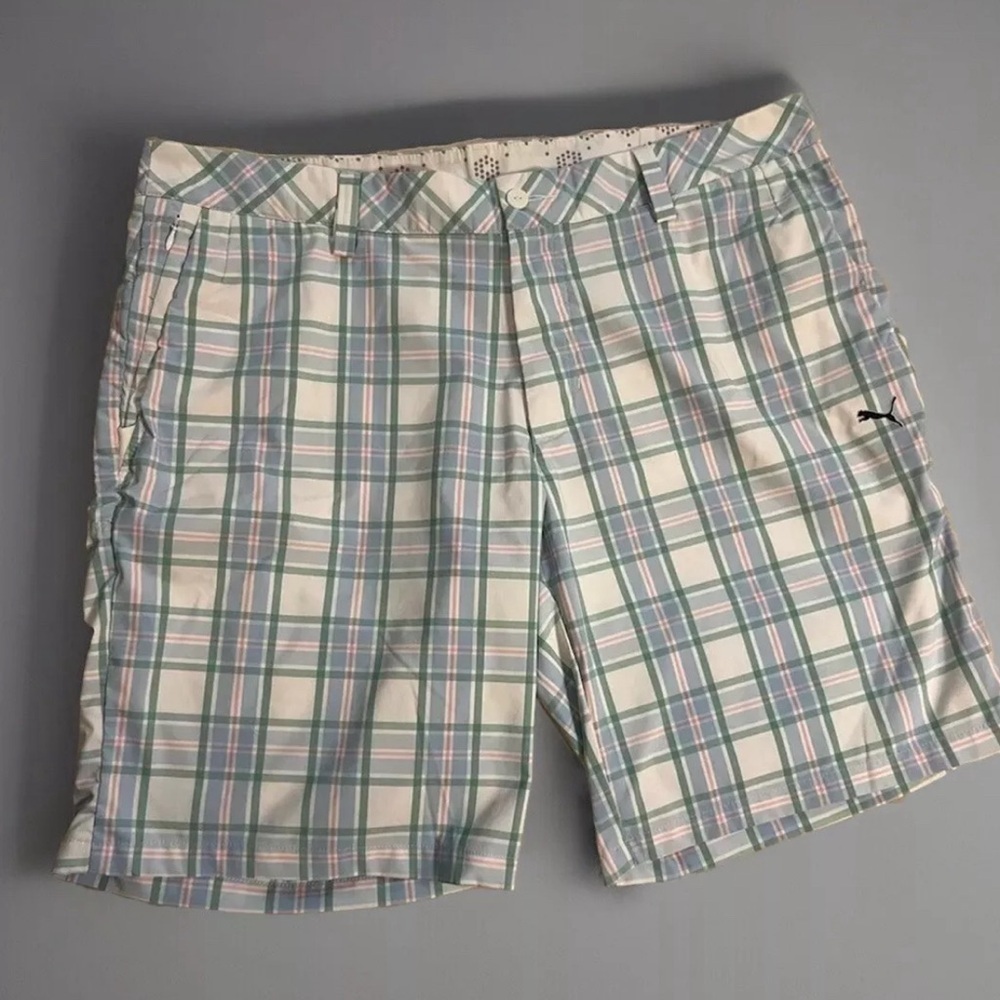 Puma men’s golf shorts plaid sz  40